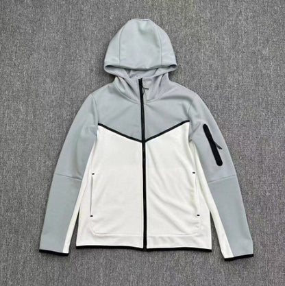 2024 Spring and Autumn Casual Sports Cotton Air Layer Hooded Zipper Cardigan Men's Jacket 490 Coat