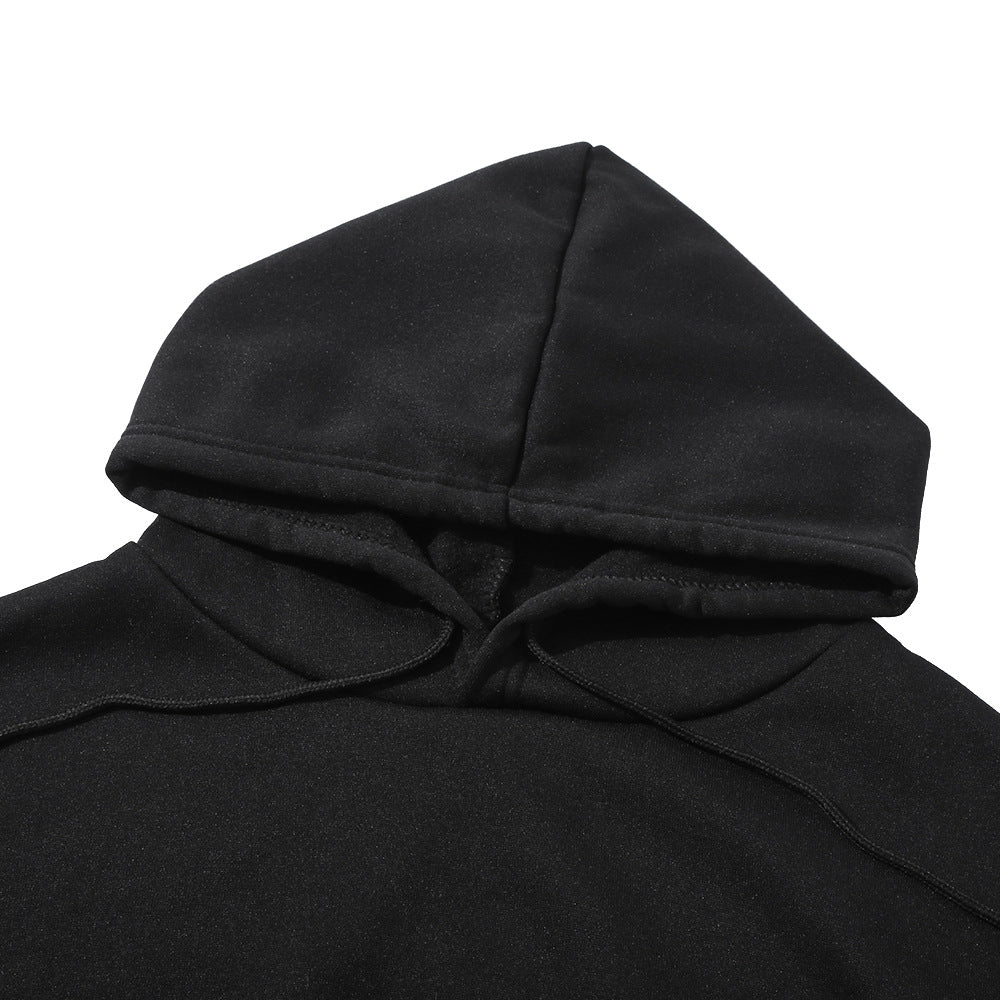 Christmas Merry Christmas printed parallel bars striped hooded hoodie European size plus size men's and women's cross-border