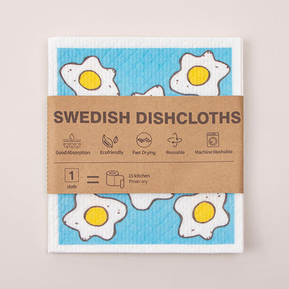 Kitchen Sponge Dishcloth Wholesale Multifunctional Water-Absorbing and Oil-Removing Scouring Pad Non-Woven Fabric German Wood Pulp Cotton Rag