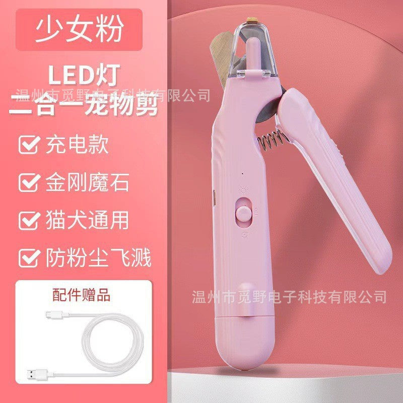 Cross-Border Two-In-One Pet Nail Clippers, Cat Claw Nail Trimmers, Nail Files, Nail Grinders, Pet Supplies