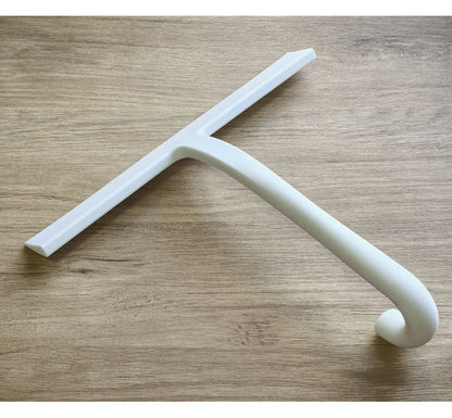 Silicone Glass Wiper with Inverted Hook, Black Silicone Window Cleaning Tool, Two Sizes Available