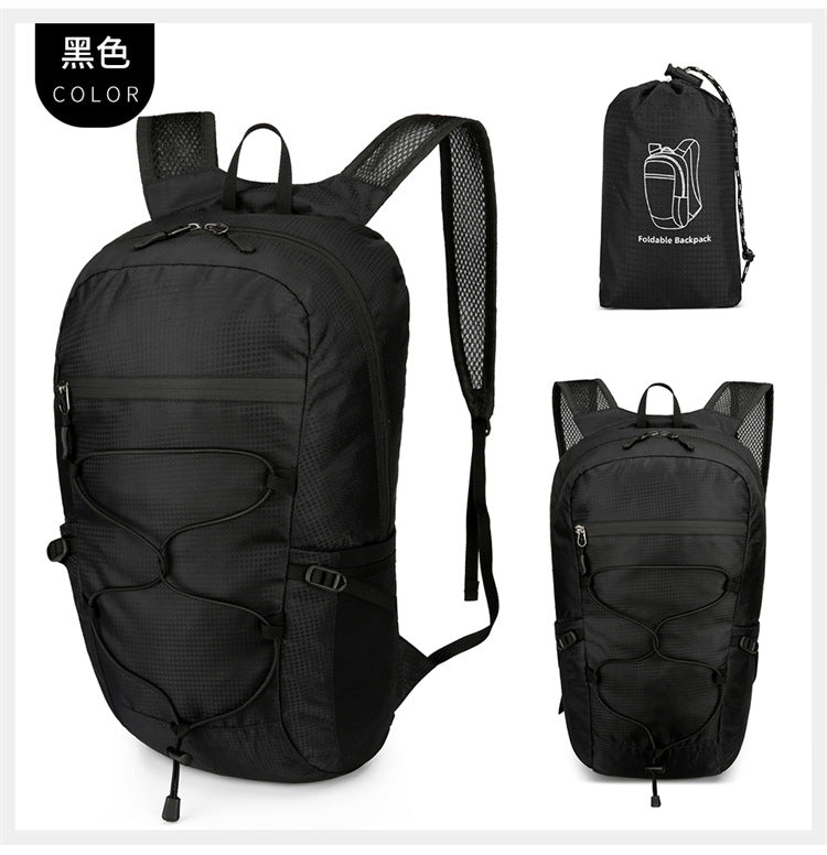 Cross-Border Outdoor Folding Backpack Waterproof Mountaineering Bag Backpack Folding Bag Outdoor Large Capacity Travel Backpack
