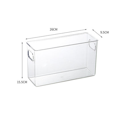 Desktop Storage Box Small Miscellaneous Stationery Sticky Notes Handbook Pencil Transparent Narrow Long Storage Storage Box