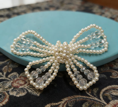 Wholesale bouquet bow jewelry imitation pearl cake decoration bow chain Valentine's Day accessories accessories decoration