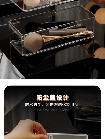 Makeup Cotton Storage Box Beauty Egg Cotton Swab Powder Puff Makeup Remover Cotton Desktop Storage with Lid Bar Storage Transparent Organization
