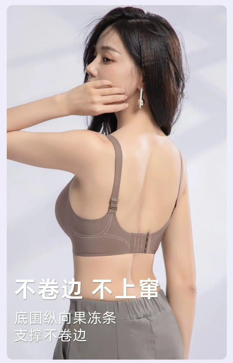 Hand-held fixed cup extended large seamless underwear women's small breast gathered accessory breast anti-sagging soft support bra