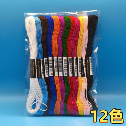 200 color 100 color 50 color cross embroidery thread embroidery thread 6 strands 8 meter branch diy embroidery tool material suit batch