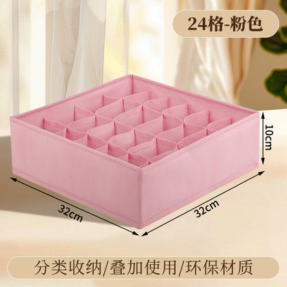 Fabric Underwear Storage Box with Compartments for Home Use, Drawer-Style Storage with Dividers for Organizing Socks