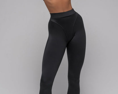 High-Waisted Tummy Control Fitness Pants for Women, Quick-Dry, High-Elasticity, Color-Blocked, Tight-Fitting, Trendy Peach-Lift Yoga Leggings