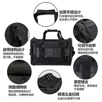 Cross-Border Pet Carrier Bag, Portable Small Dog Carrier, Pet Tote Bag, Mesh Breathable Large Capacity Cross-Body Cat Bag