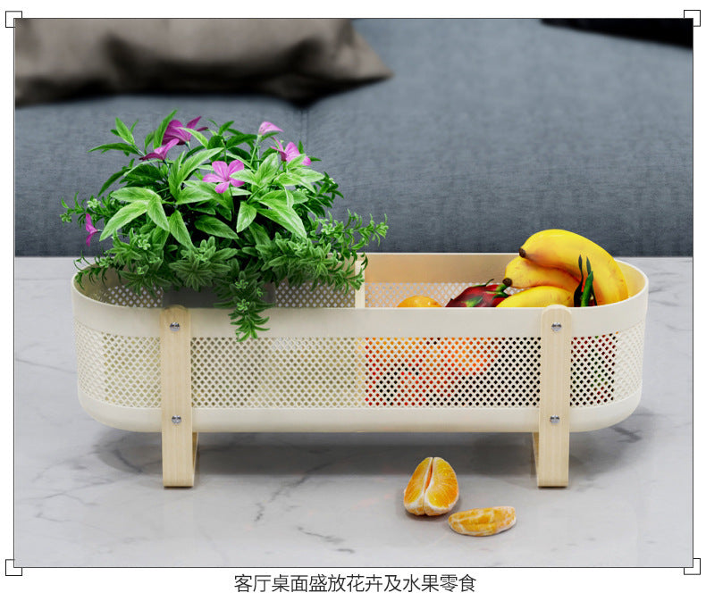 Household Desktop with Partition Room Basket Bathroom Cosmetics Large Capacity Storage Basket Creative and Practical Storage Rack