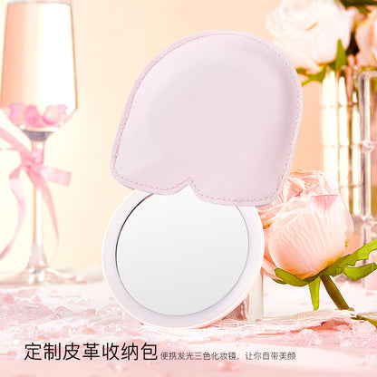 Led Makeup Mirror with Lamp Desktop Desktop Makeup Shell Mirror Holiday Gift for Girlfriend Dressing Mirror