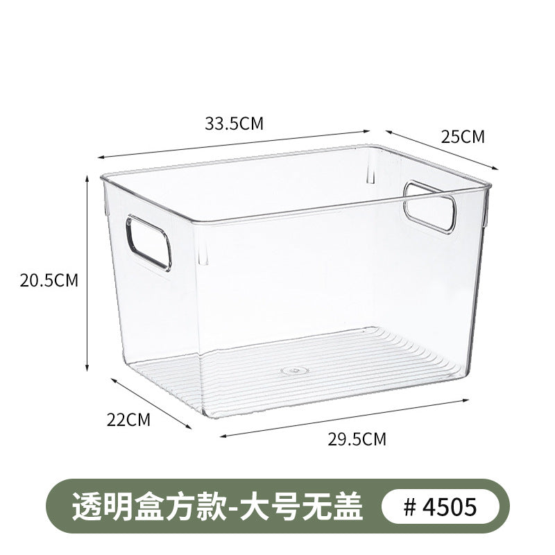 Transparent Storage Box Desktop Kitchen Cabinet Drawer Refrigerator Storage Box Acrylic Snacks Portable Storage Basket