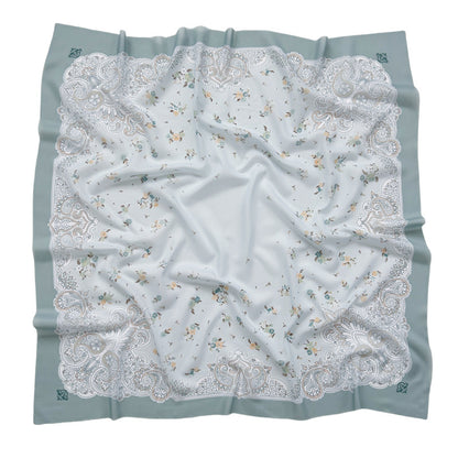 Cross-Border New Product Voile Print 110 Square Scarf Classic Lace Scarf Turban Malaysian Shawl