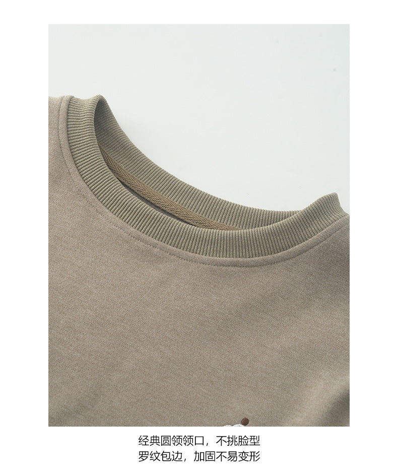 Guangzhou Huang Zheng American Retro Sexy Pullover Embroidered Sweatshirt Feminine Versatile Long-Sleeved Casual Top 530821