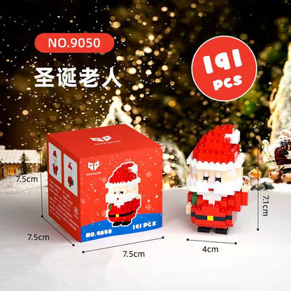 What is the cross-border Christmas building block ball micro-particle assembly puzzle snowman Christmas tree ornaments boys and girls gifts