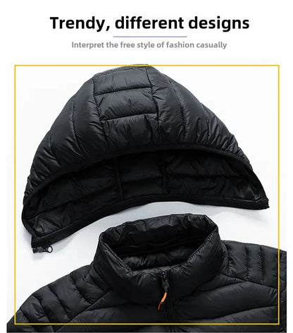 Cross-Border Exclusive Supply for Amazon: Men's 2026 Winter Jacket, Slim Fit, Lightweight Cotton Coat, Thin Multi-Color Quilted Cotton Clothing