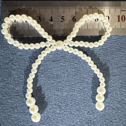 Wholesale bouquet bow jewelry imitation pearl cake decoration bow chain Valentine's Day accessories accessories decoration