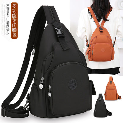 Fashion Chest Bag Backpack Fashion Trend 2024 New Women's Chest Bag Casual Anti-splashing Bag Multifunctional Chest Bag