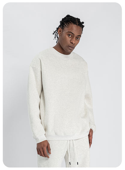 Cai Xiang Island Men's Clothing | Autumn and Winter 350g Dopamine Fleece Oversized Loose Trendy Brand Men's Sweatshirt and Pants Set