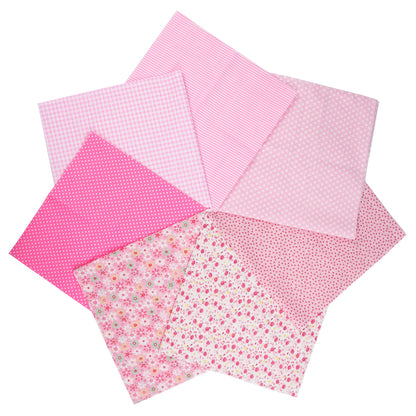 7 Color Patchwork Cloth Group Plain Flower Cloth Broken Plaid Dot DIY Cotton Small Fresh Plant Printing Cloth