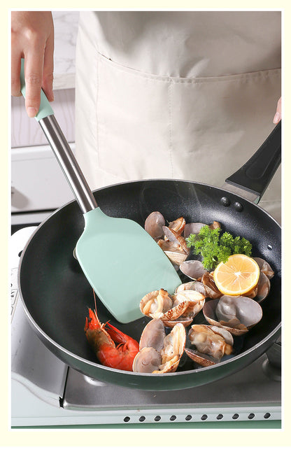 Silicone Frying Shovel Non-Stick Pan Frying Fish Shovel Leakage Shovel Household Kitchen Cooking Tools All-in-One Silicone Slant Leakage Shovel