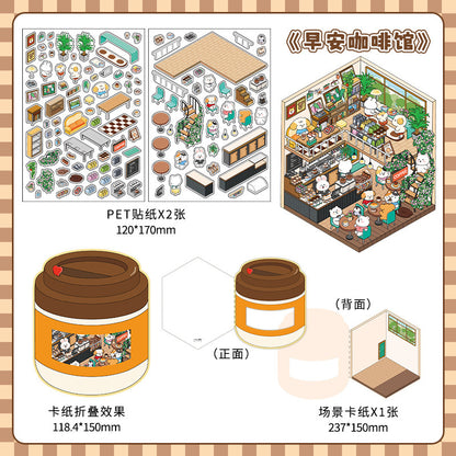 Infeel.Me Extra Large Scenery Stickers Today's Business Hours Open - Part Twelve DIY Journal Scene Stickers