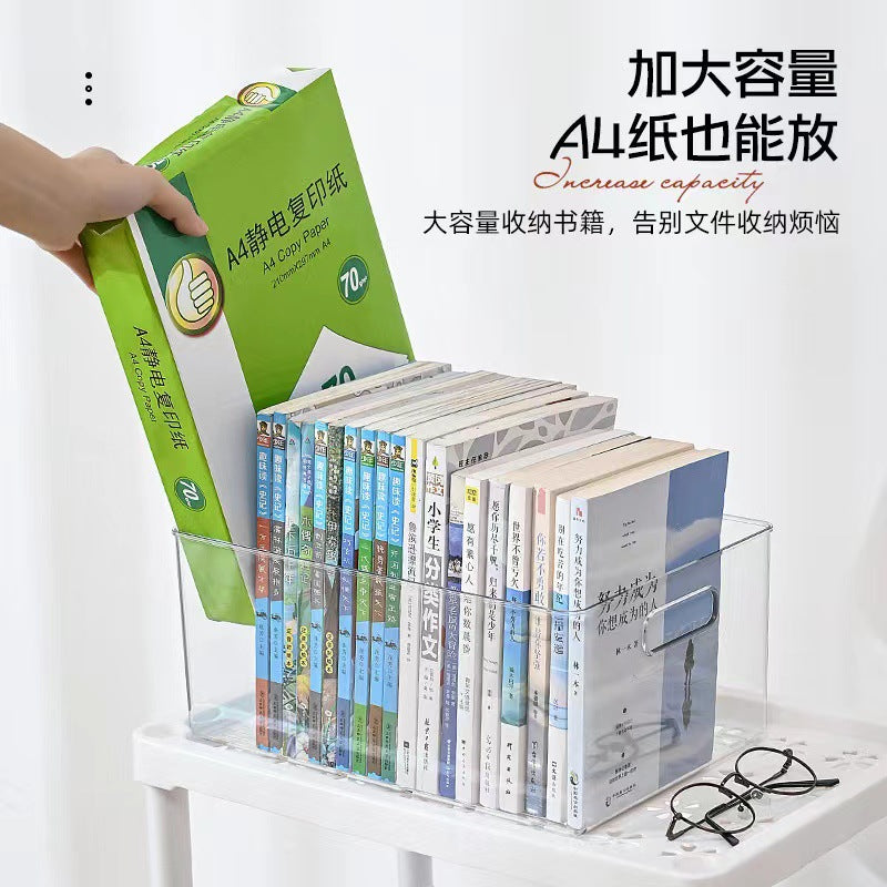 Food-Grade Storage Box, Acrylic Refrigerator Storage, Desktop Book Storage Box, Student Dormitory Sundries, Facial Mask Organization