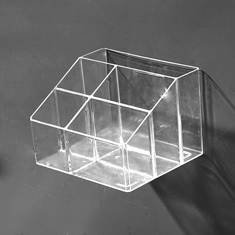Desktop Wall Hanging Storage Box with Transparent Acrylic Cosmetics Bathroom Stationery Station Kitchen Storage Rack Bedside