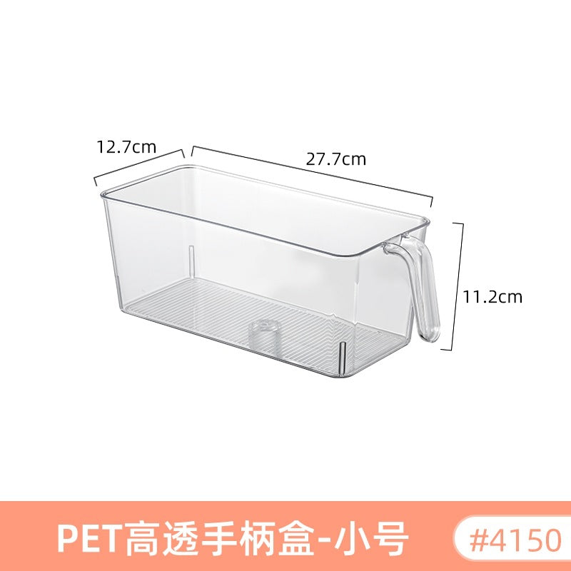 Transparent Storage Box Desktop Kitchen Cabinet Drawer Refrigerator Storage Box Acrylic Snacks Portable Storage Basket