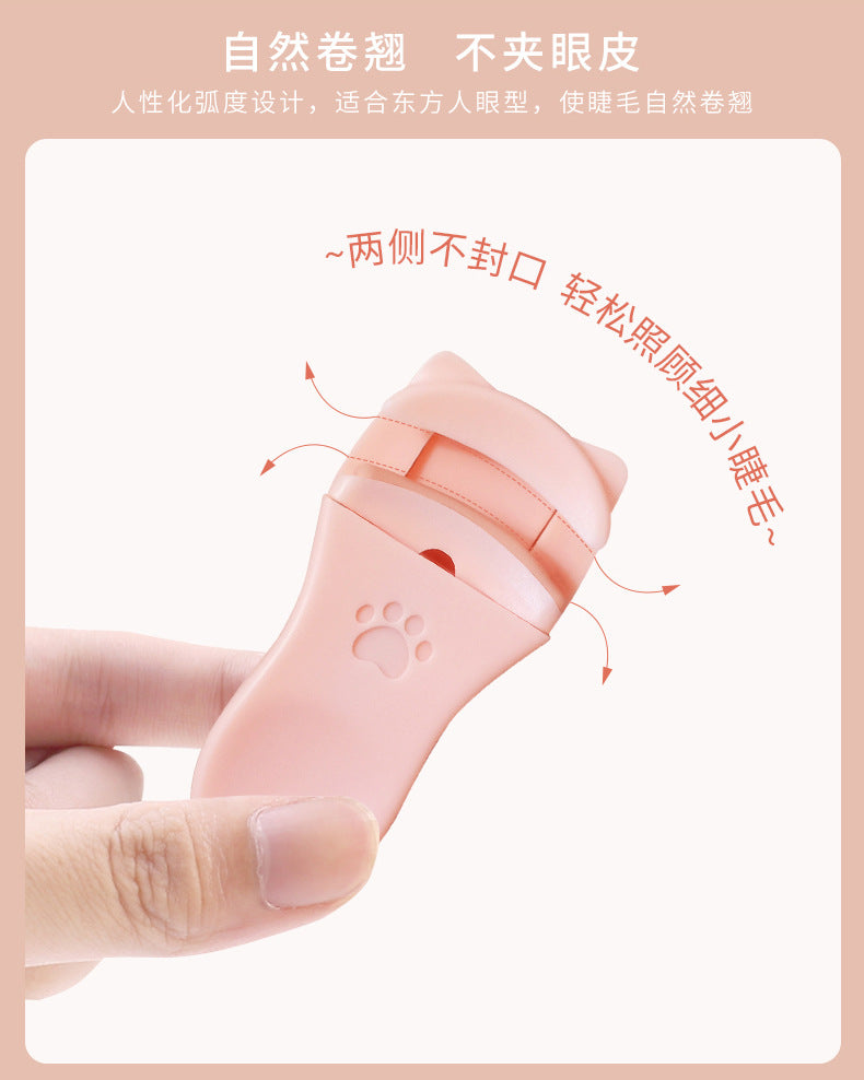 Snow Belle's New Cat Paw Eyelash Curler Wholesale Curling Tool Easy to Use with Silicone Strip Beauty Wide-Angle Eyelashes