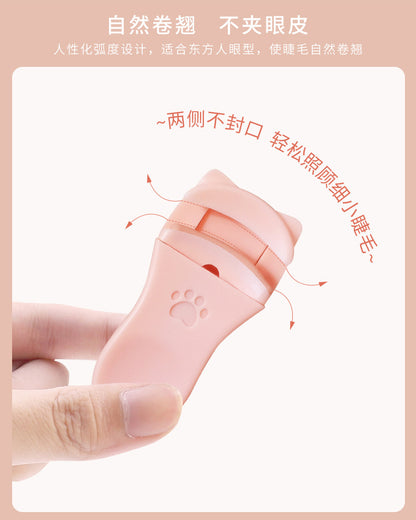 Snow Belle's New Cat Paw Eyelash Curler Wholesale Curling Tool Easy to Use with Silicone Strip Beauty Wide-Angle Eyelashes