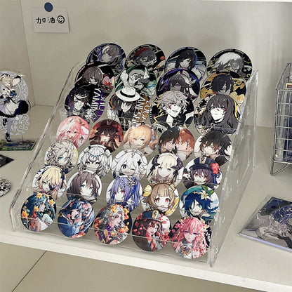 Acrylic Display Stand Transparent Desktop Millet Storage Box Ladder Shelf Peripheral Badge Desktop Storage Rack