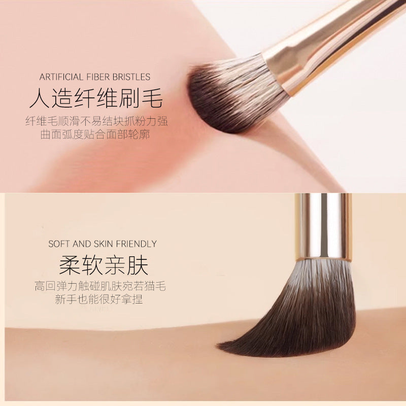 New Makeup Brush Set of 15 Gold-Plated Brushes, Complete Set of Soft-Bristled Eye Shadow Brushes, Ready for Makeup Application
