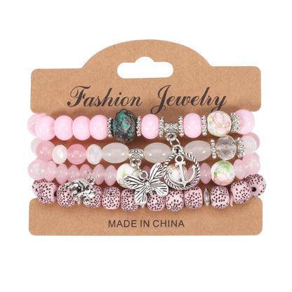 European and American Cross-Border Hot-Selling New Bohemian Bracelets Creative Tassel Multi-Layer Beaded Bracelets Fashion Jewelry
