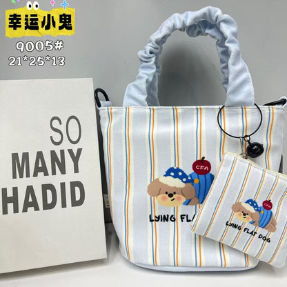 New Girls Handbag Storage Bag Cute Lunch Box Bag Handbag Mother Bag Korean Cartoon Bag Hand Bag