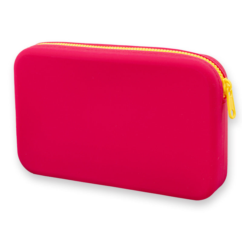 Large-Capacity Rectangular Silicone Cosmetic Bag, Storage Bag, Toiletry Storage Bag, Digital Bag, Travel Bag, Menstrual Bag