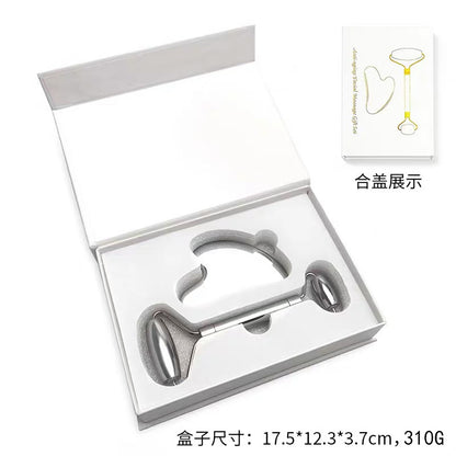 Factory direct stainless steel large heart-shaped scraping plate hand face scraping metal massage beauty tools wholesale