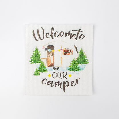 Kitchen Sponge Dishcloth Wholesale Multifunctional Water-Absorbing and Oil-Removing Scouring Pad Non-Woven Fabric German Wood Pulp Cotton Rag