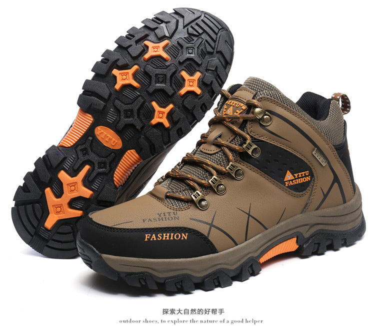 Cross-Border Recommendation for Autumn and Winter Men's Low-Top Outdoor Mountaineering and Hiking Sports Shoes, Men's Non-Slip and Wear-Resistant Work Boots