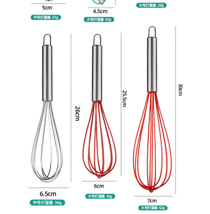 Factory spot supply manual egg beater stainless steel silicone egg beater hand mixer silicone egg beater