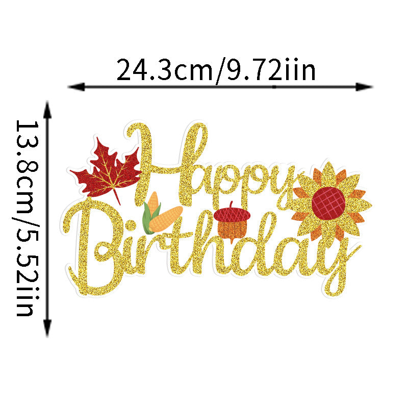 Amazon New Cross-Border Holiday Theme Party Supplies Thanksgiving Flag Banner Garland Hanging Decorations