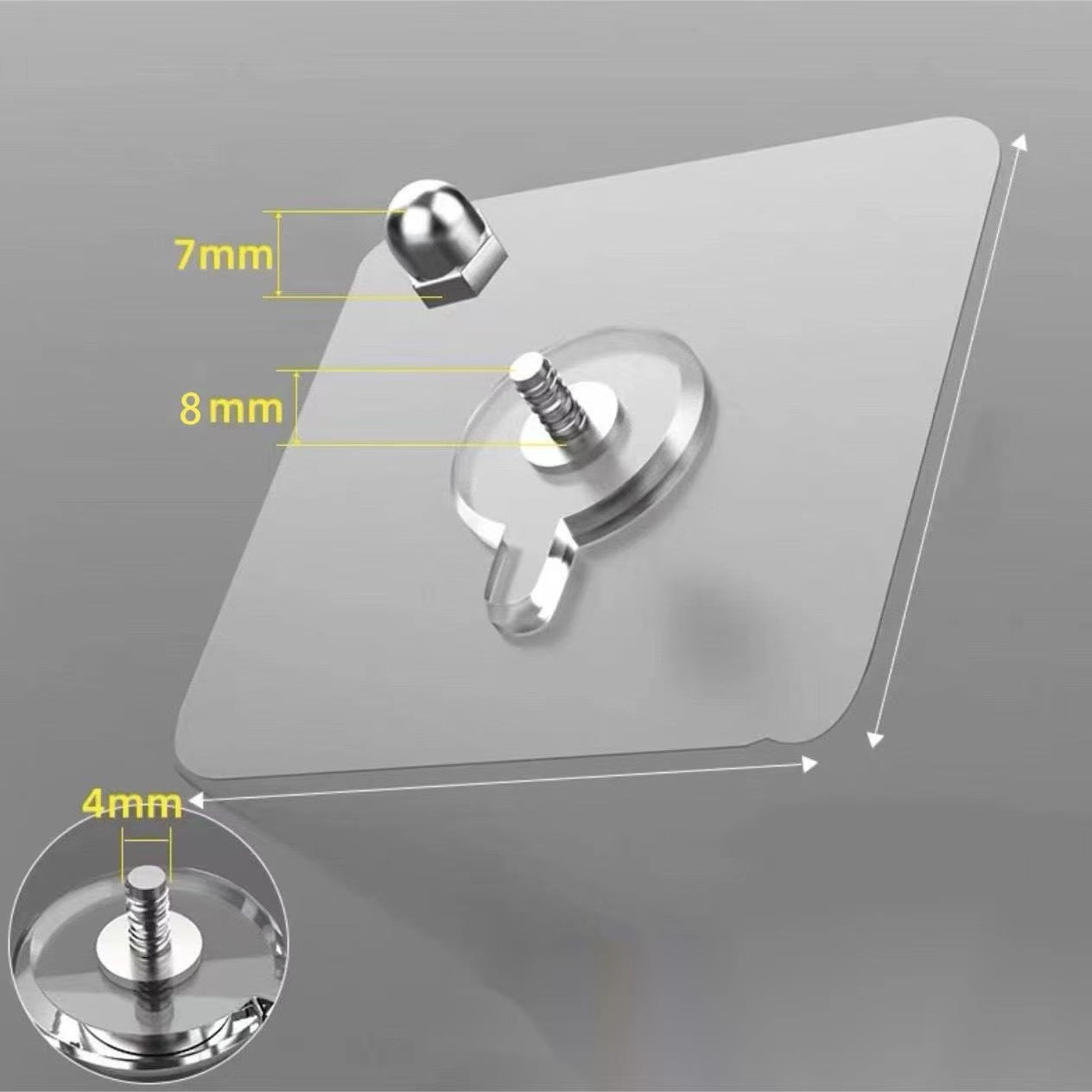 Popular Foreign Trade Traceless Adhesive Hooks, No-Drill Hooks for Hanging Picture Frames, Tiles, Wall Nails, Wall-Mounted Adhesive Hooks, No-Nail Screws