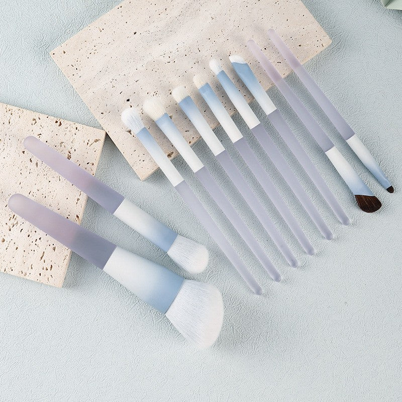 Chen Yuanyuan 10-Piece Makeup Brush Set, Blush Brush, Loose Powder Brush, Eye Shadow Brush, Nose Shadow Brush, Complete Set for Setting Makeup and Contouring