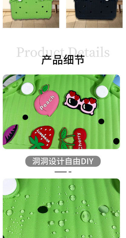 New Portable Eva Pet Bag Beach Bag Vegetable Basket Hole Bag Eva Printed Pet Car Storage Anti-Hole