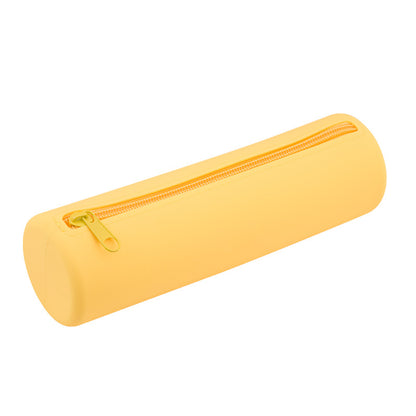 Round Silicone Bag Large Capacity Travel Multi-Purpose Toiletries Storage Bag Stationery Cosmetic Storage Box Storage