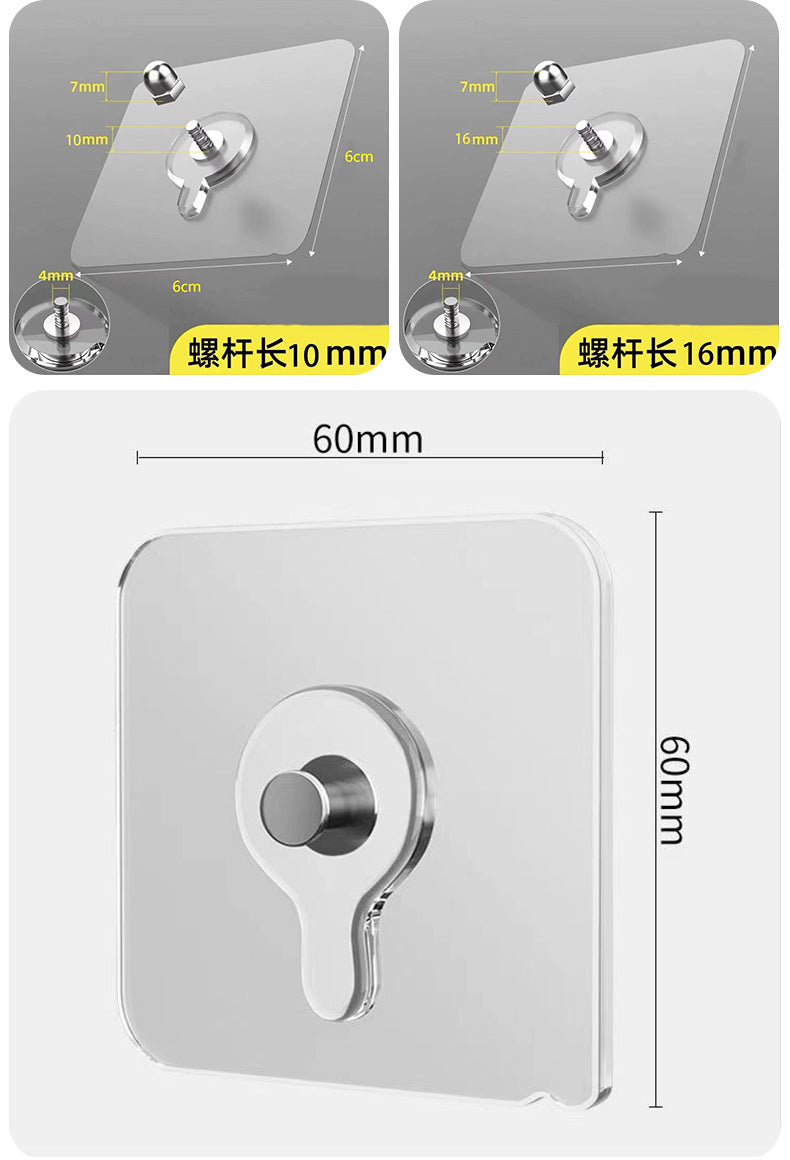 Popular Foreign Trade Traceless Adhesive Hooks, No-Drill Hooks for Hanging Picture Frames, Tiles, Wall Nails, Wall-Mounted Adhesive Hooks, No-Nail Screws