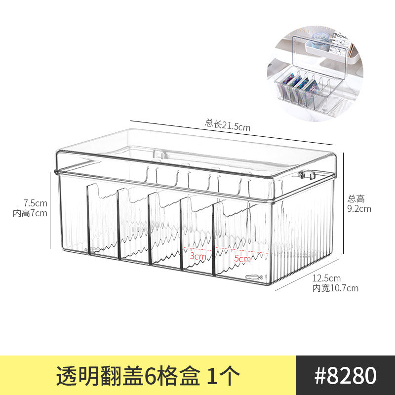 Transparent Storage Box Cosmetics Organizer Desktop Lipstick Makeup Brush Skin Care Product Pen Holder Makeup Box Storage Shelf