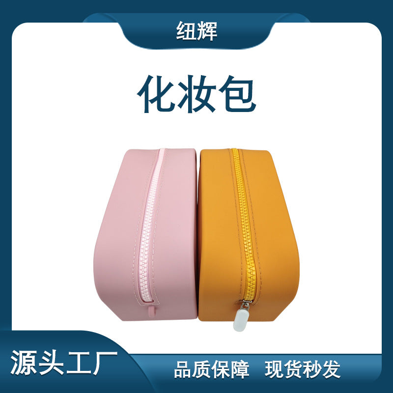 Factory Processing Travel Cosmetic Brush Bag Storage Wash Bag Logo Data Cable Travel Large Capacity Silicone Storage Bag