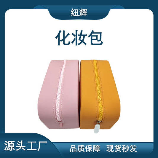 Factory Processing Travel Cosmetic Brush Bag Storage Wash Bag Logo Data Cable Travel Large Capacity Silicone Storage Bag
